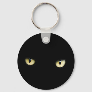 Black Cat Eyes Cat Eye Macro Keychain
