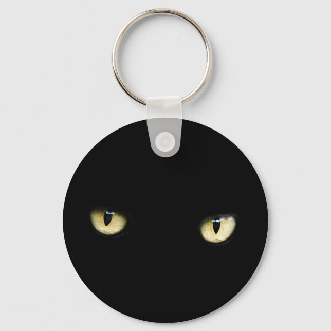 Black Cat Eyes | Cat Eye Macro Keychain (Front)