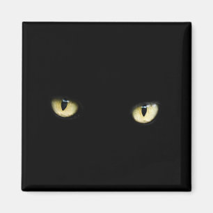Black Cat Eyes Cat Eye Macro Magnet