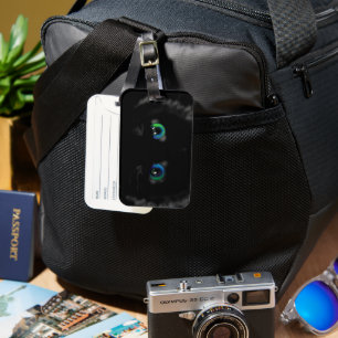 Black Cat Eyes Luggage Tag - Customizable
