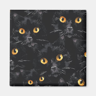 Black cat eyes magnet
