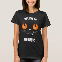 Black Cat Face Costume Halloween Meowgic Pun