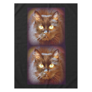 black cat faces tablecloth
