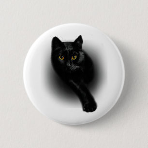 Black Cat Filing Nails 2 Inch Round Button