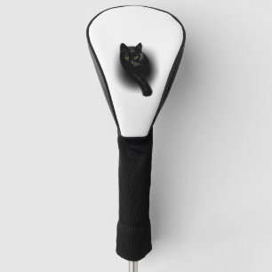 Black Cat Filing Nails Golf Head Cover