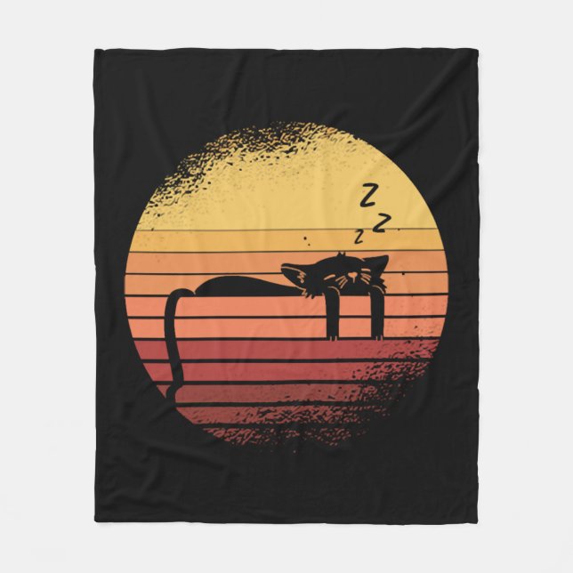 Black Cat         Fleece Blanket (Front)