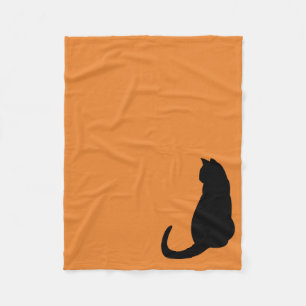Black Cat Fleece Blanket