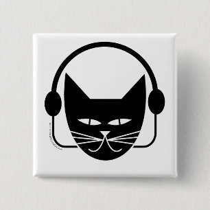 Black Cat FM Pin