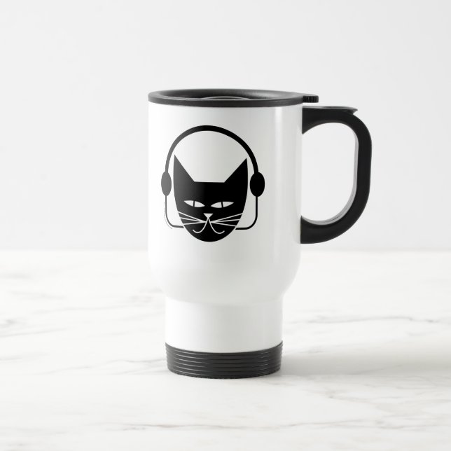 Black Cat FM Thermal Coffee Mug (Right)