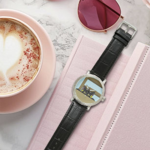 Black Cat Food Funny Watch