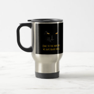 Black Cat funny cool customizable Travel Mug