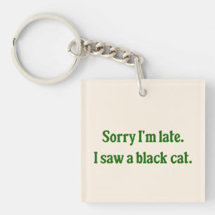 Black Cat Funny Keychain