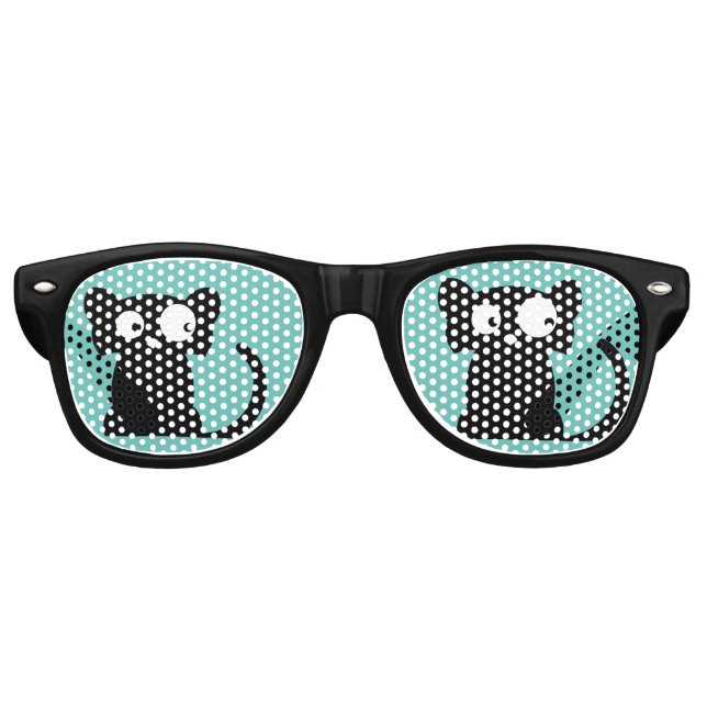 BLACK CAT FUNNY Party Sunglasses (Front)