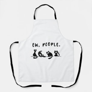 black cat funny womens ew people meowy cat lovers apron