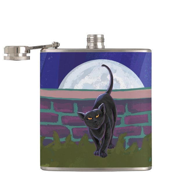 Black Cat Gifts & Accessories Hip Flask (Opened)