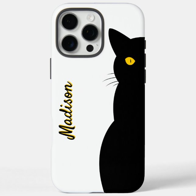 BLACK CAT Golden Eyes Customizable Case-Mate iPhone Case (Back)