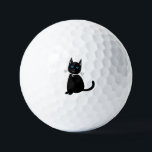 Black Cat    Golf Balls<br><div class="desc">Black Cat Golf Balls. Cute black cat for cat lovers,  cat parents,  cat owners.</div>