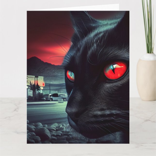 Black Cat greeting cards (Front)