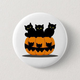 Black cat Halloween 2 Inch Round Button