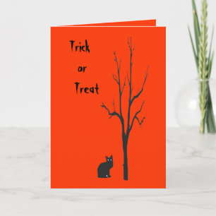 Black Cat Halloween Card