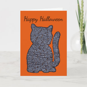 Black Cat Halloween Card