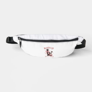 Black Cat Halloween Coquette Social Club Pink Bow Fanny Pack