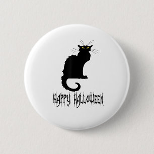 Black Cat Halloween , Costume Idea, Party, Plus si 2 Inch Round Button