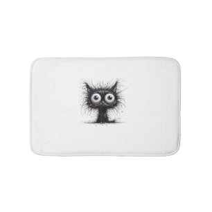 Black Cat Halloween Costume Party Funny Scary Cat Bath Mat