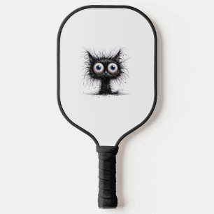 Black Cat Halloween Costume Party Funny Scary Cat  Pickleball Paddle