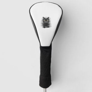 Black Cat Halloween Costume Spooky Kitty Cat Kitte Golf Head Cover