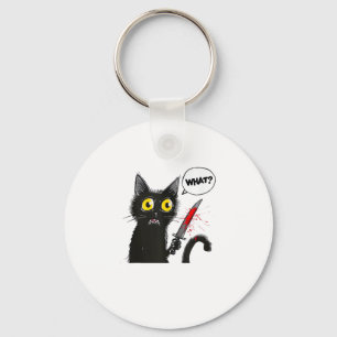 Black Cat Halloween Costume Witchcraft Spider Web Keychain