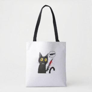 Black Cat Halloween Costume Witchcraft Spider Web Tote Bag