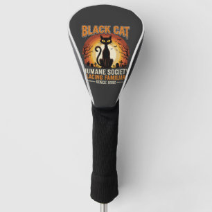Black Cat Halloween Familiar Vintage Graveyard Des Golf Head Cover
