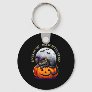 Black Cat Halloween Funny Pumpkin Costume Gift  Keychain