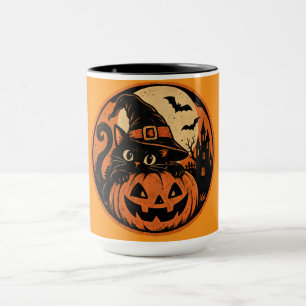 Black cat Halloween Mug