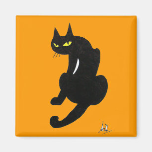 BLACK CAT HALLOWEEN PARTY MAGNET