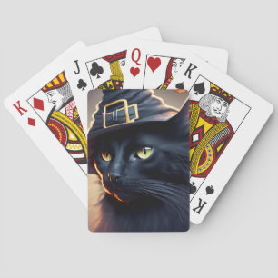 Black Cat Halloween Playing Cards