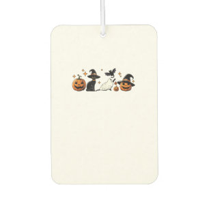 Black Cat Halloween Pumpkin Boo Ghost Witch Spooky Air Freshener