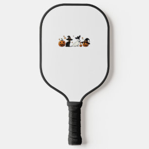 Black Cat Halloween Pumpkin Boo Ghost Witch Spooky Pickleball Paddle