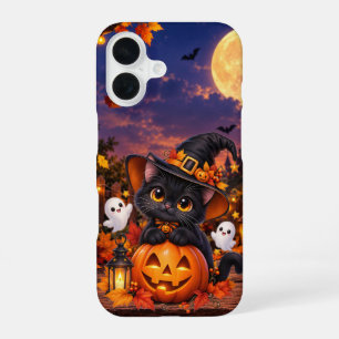 Black Cat Halloween Pumpkin Phone Case