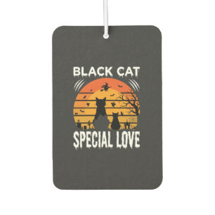 Black Cat Halloween Special Love Gothic Design Air Freshener