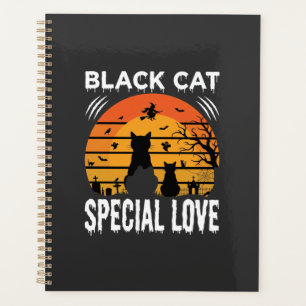 Black Cat Halloween Special Love Gothic Design Planner