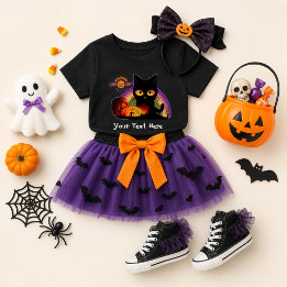 Black Cat Halloween T-Shirt