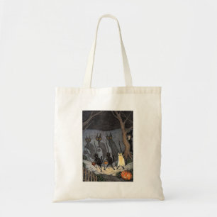 Black cat halloween T-Shirt Tote Bag