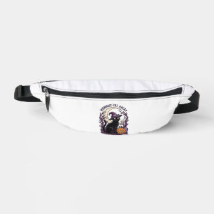 Black Cat Halloween Vintage Engraving Pumpkin Cat Fanny Pack