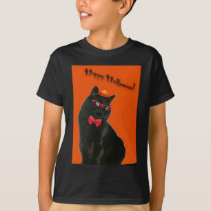 Black Cat Happy Halloween T-Shirt Boy/Girl