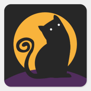 Black Cat Harvest Moon sticker
