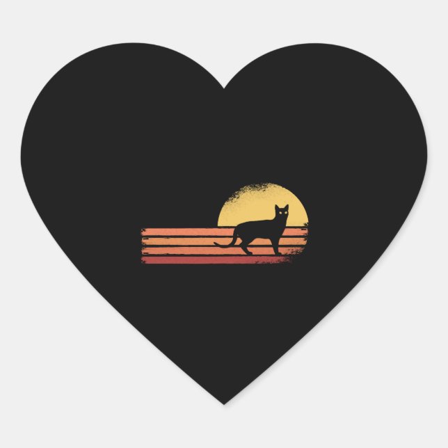 Black Cat                      Heart Sticker (Front)