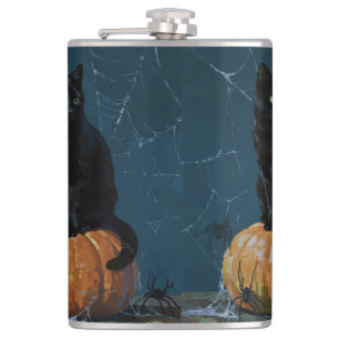 Black Cat Hip Flask