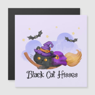 Black Cat Hisses – Halloween Witch Cat
